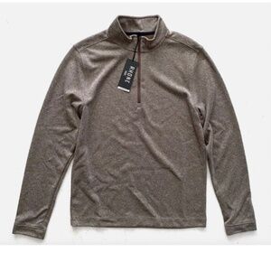 Rhone Nwt Beige Polyester Commuter Long Sleeve 1/4 Zip Ribbed Sweater Small S